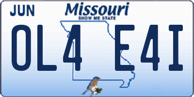 MO license plate OL4E4I