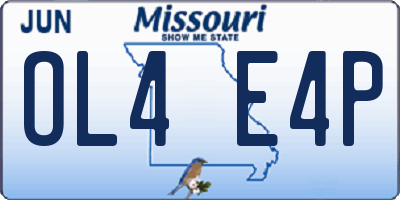 MO license plate OL4E4P