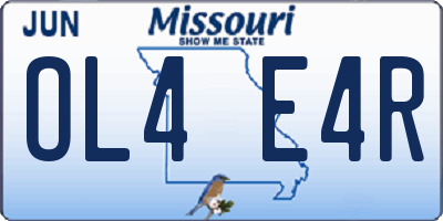 MO license plate OL4E4R