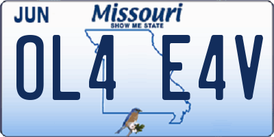 MO license plate OL4E4V