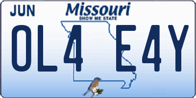 MO license plate OL4E4Y