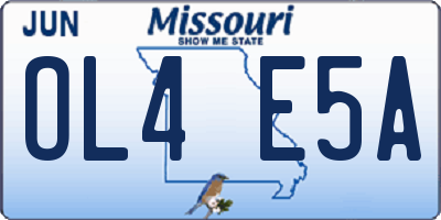 MO license plate OL4E5A