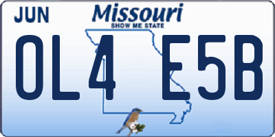MO license plate OL4E5B