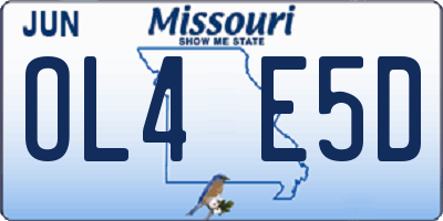 MO license plate OL4E5D