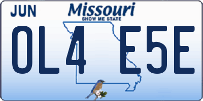 MO license plate OL4E5E