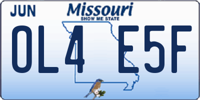 MO license plate OL4E5F