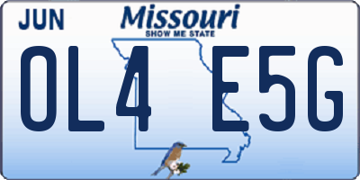 MO license plate OL4E5G