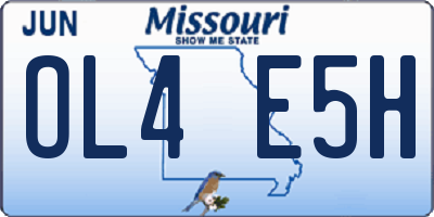 MO license plate OL4E5H
