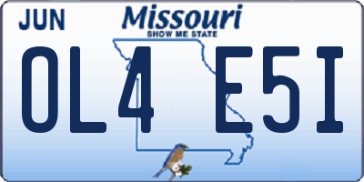 MO license plate OL4E5I