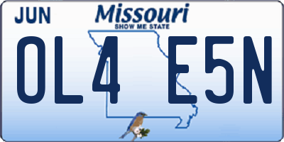 MO license plate OL4E5N