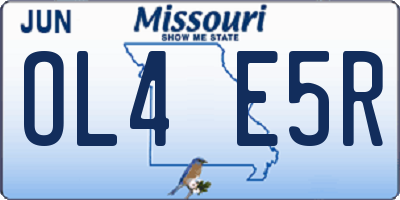 MO license plate OL4E5R