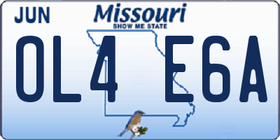 MO license plate OL4E6A