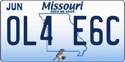 MO license plate OL4E6C