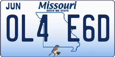 MO license plate OL4E6D