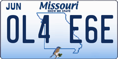 MO license plate OL4E6E