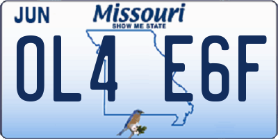 MO license plate OL4E6F
