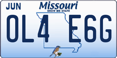 MO license plate OL4E6G