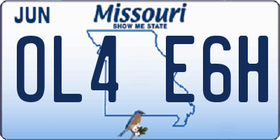 MO license plate OL4E6H