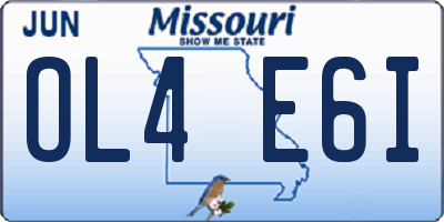 MO license plate OL4E6I