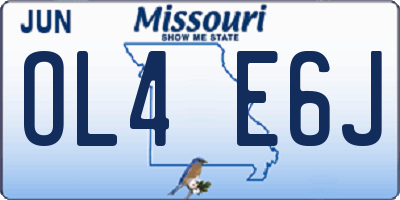 MO license plate OL4E6J