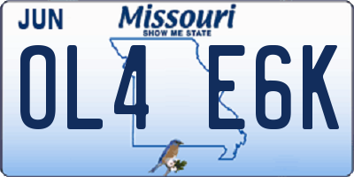 MO license plate OL4E6K