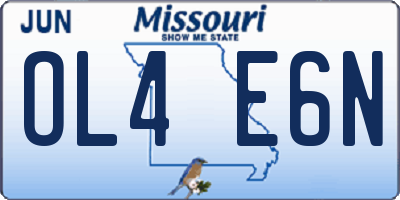 MO license plate OL4E6N
