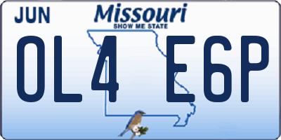 MO license plate OL4E6P