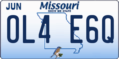 MO license plate OL4E6Q
