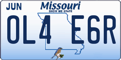 MO license plate OL4E6R