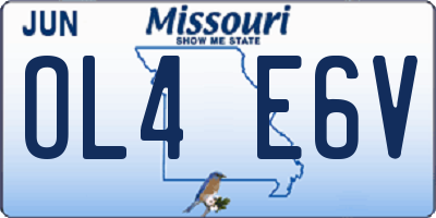 MO license plate OL4E6V