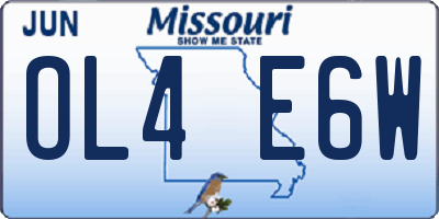 MO license plate OL4E6W