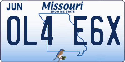 MO license plate OL4E6X