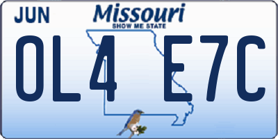 MO license plate OL4E7C