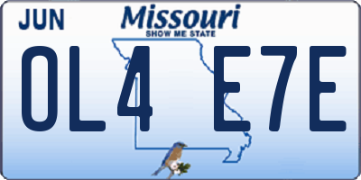 MO license plate OL4E7E
