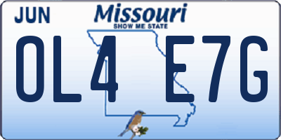 MO license plate OL4E7G