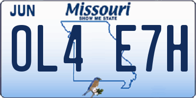 MO license plate OL4E7H