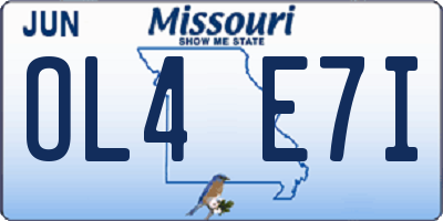 MO license plate OL4E7I