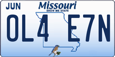 MO license plate OL4E7N