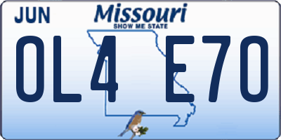 MO license plate OL4E7O