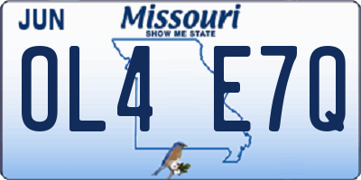 MO license plate OL4E7Q