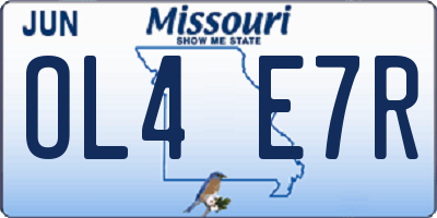 MO license plate OL4E7R