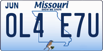 MO license plate OL4E7U