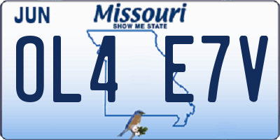 MO license plate OL4E7V