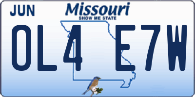 MO license plate OL4E7W