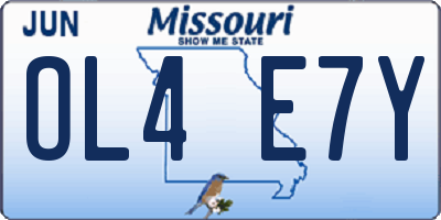 MO license plate OL4E7Y