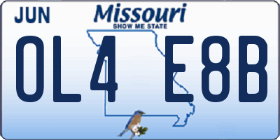 MO license plate OL4E8B