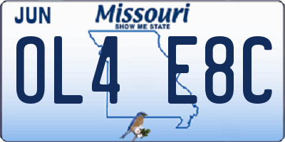 MO license plate OL4E8C