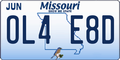 MO license plate OL4E8D