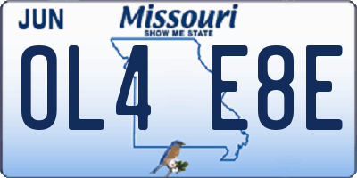 MO license plate OL4E8E