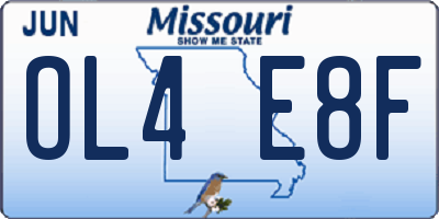 MO license plate OL4E8F
